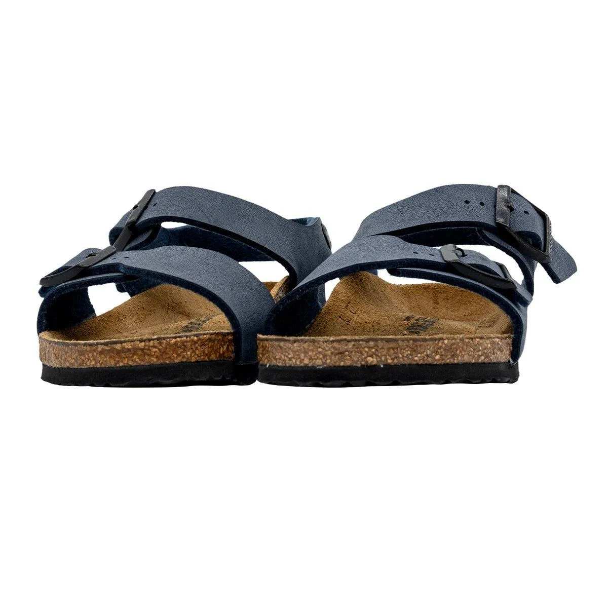 Birkenstock Rio Strap Flat Sandals Fabric Blue Colour For Kids