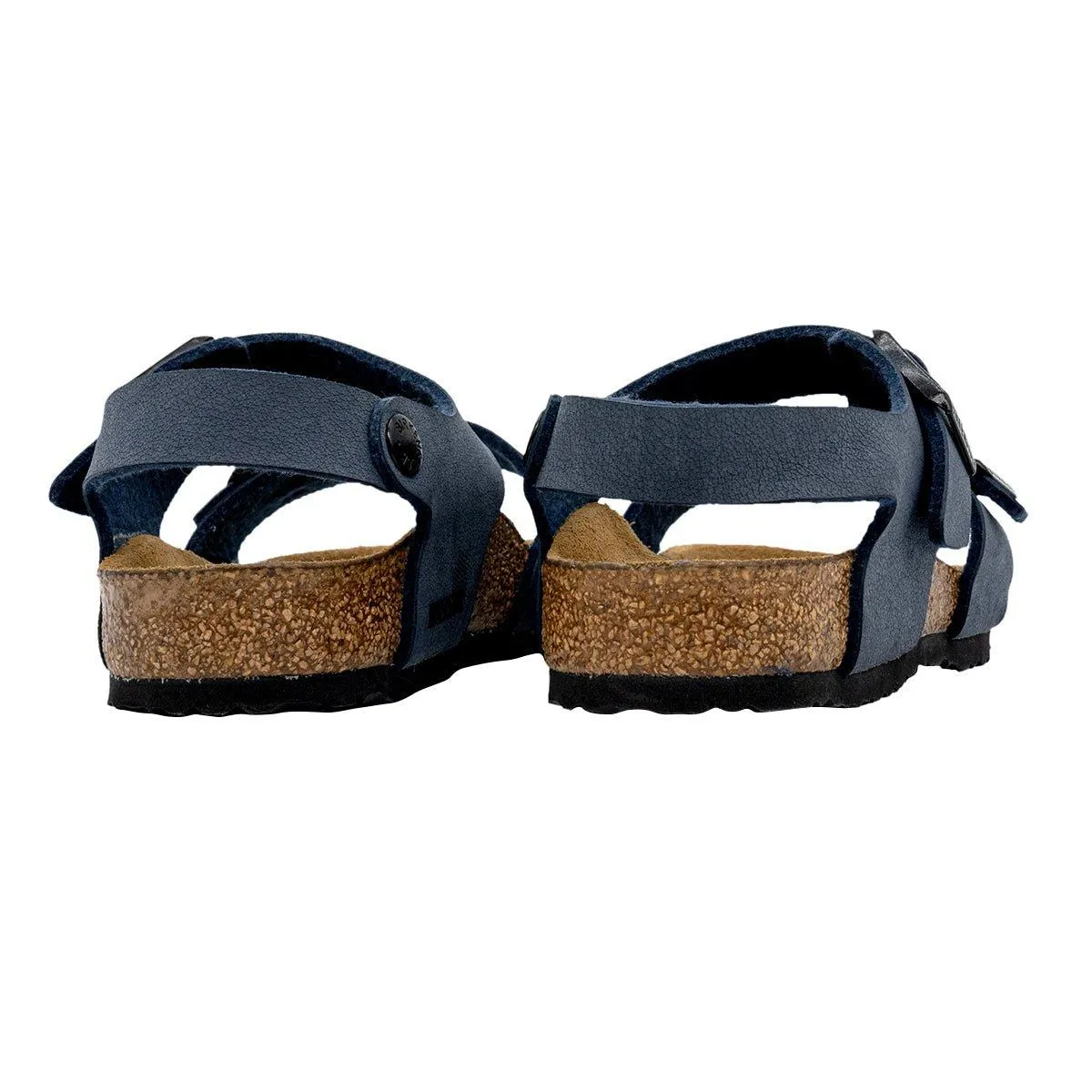 Birkenstock Rio Strap Flat Sandals Fabric Blue Colour For Kids