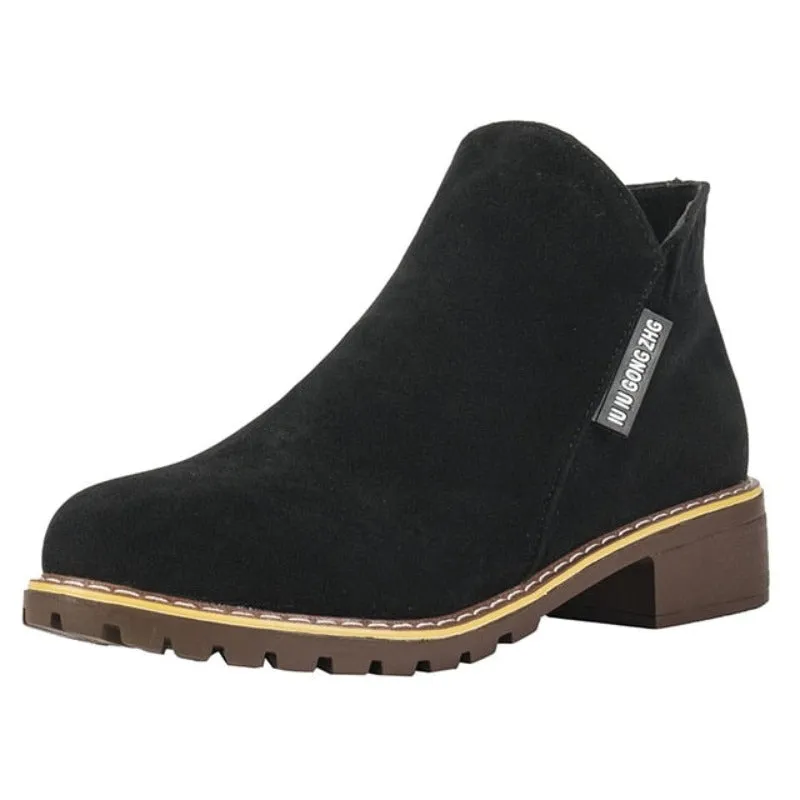 Dyavor Orthopedic Women Ankle Boots Suede Warm Zipper NonSkid Fashion Designed