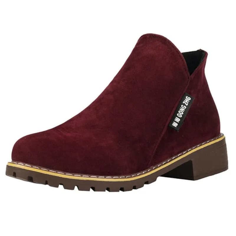 Dyavor Orthopedic Women Ankle Boots Suede Warm Zipper NonSkid Fashion Designed