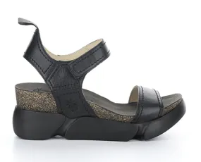 Fly London Women's Sena Platform Sandals- Black