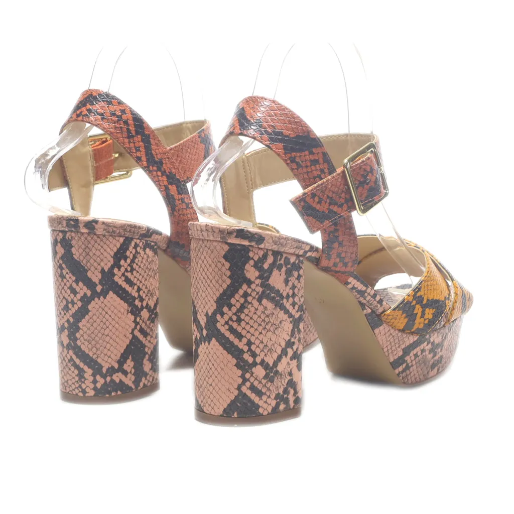 H&M High-Heel Shoes Leather Multicolour Colour For Women
