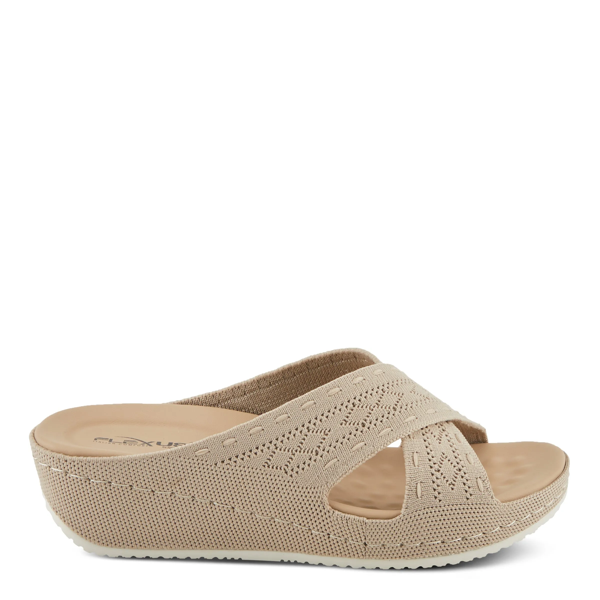 Spring Step Shoes  Flexus Meshana Sandals Women’s Textile Wedge 1 1/4" Height