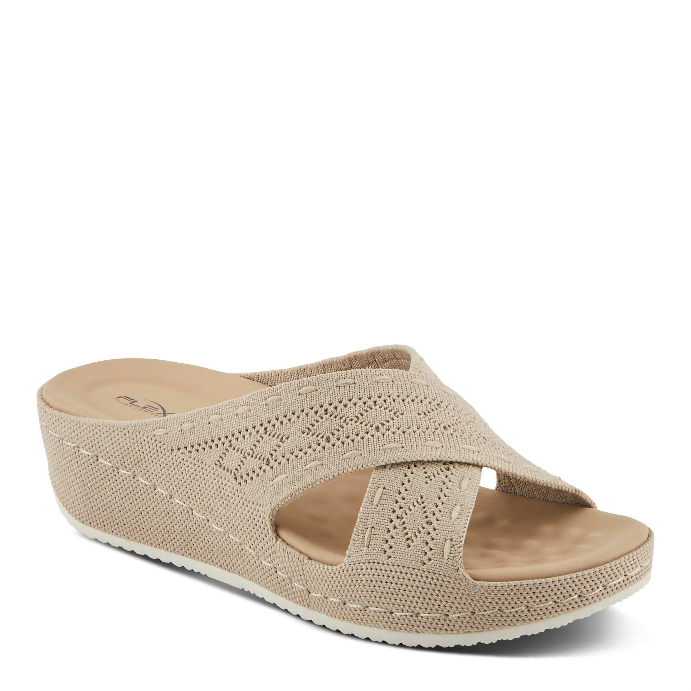 Spring Step Shoes  Flexus Meshana Sandals Women’s Textile Wedge 1 1/4" Height