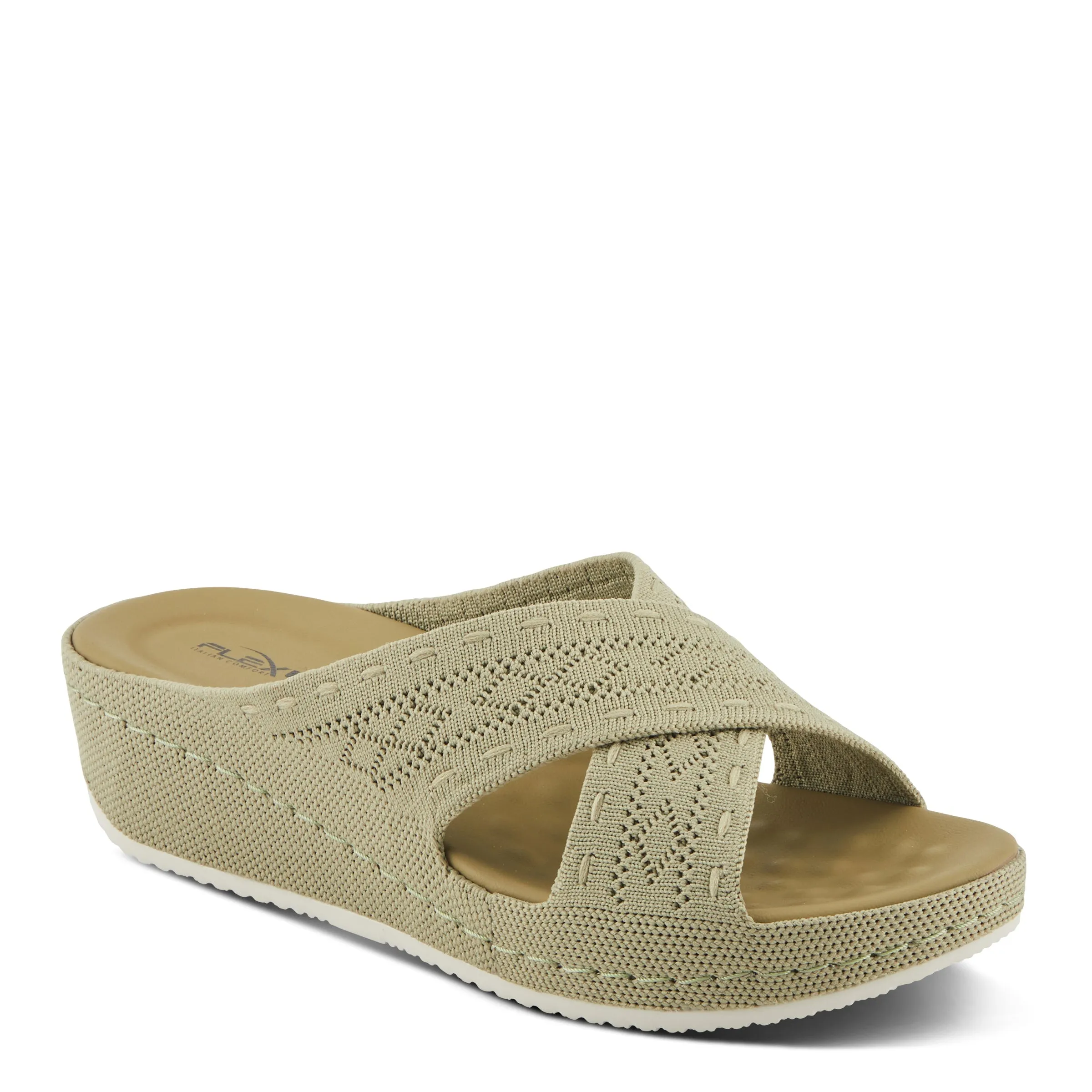 Spring Step Shoes  Flexus Meshana Sandals Women’s Textile Wedge 1 1/4" Height
