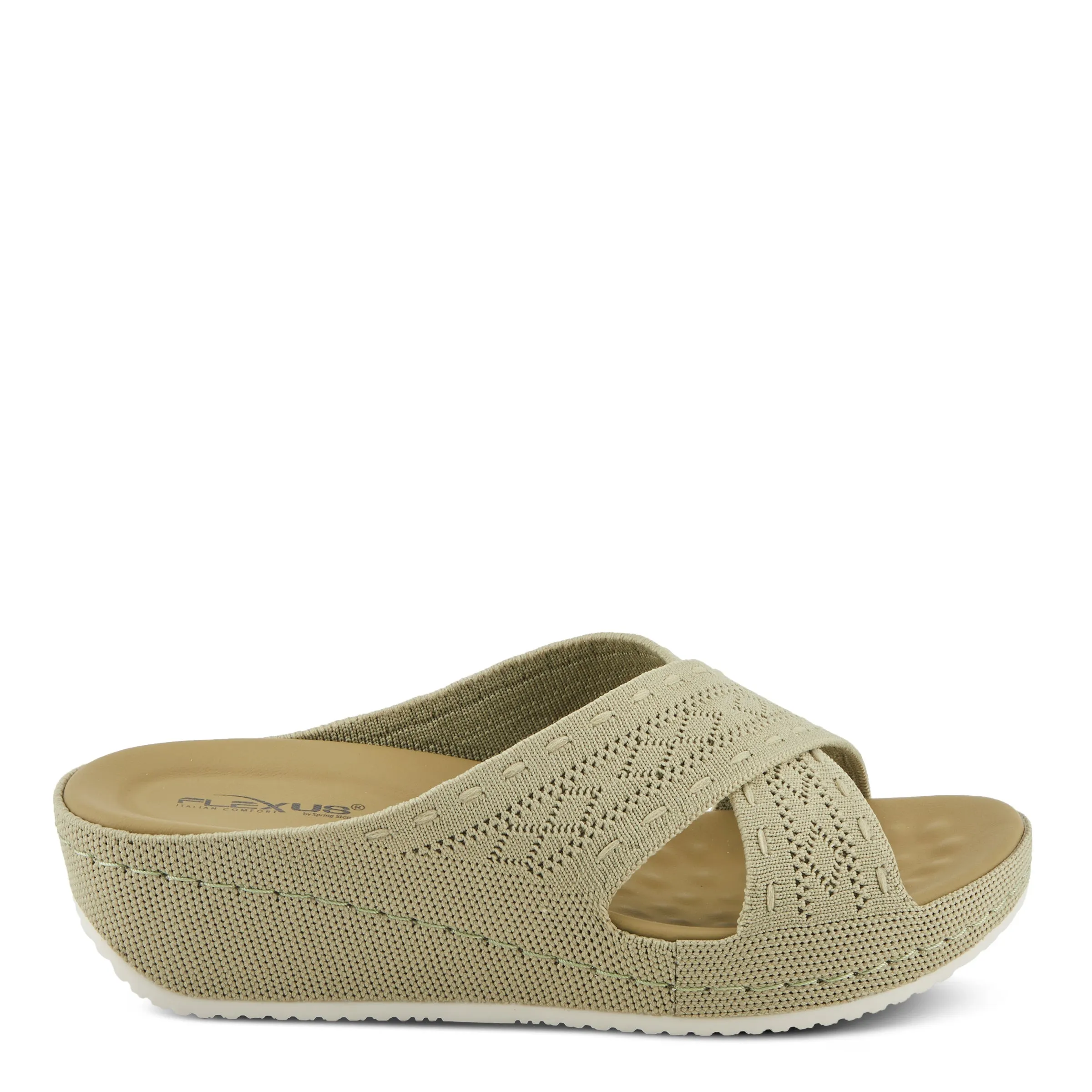 Spring Step Shoes  Flexus Meshana Sandals Women’s Textile Wedge 1 1/4" Height