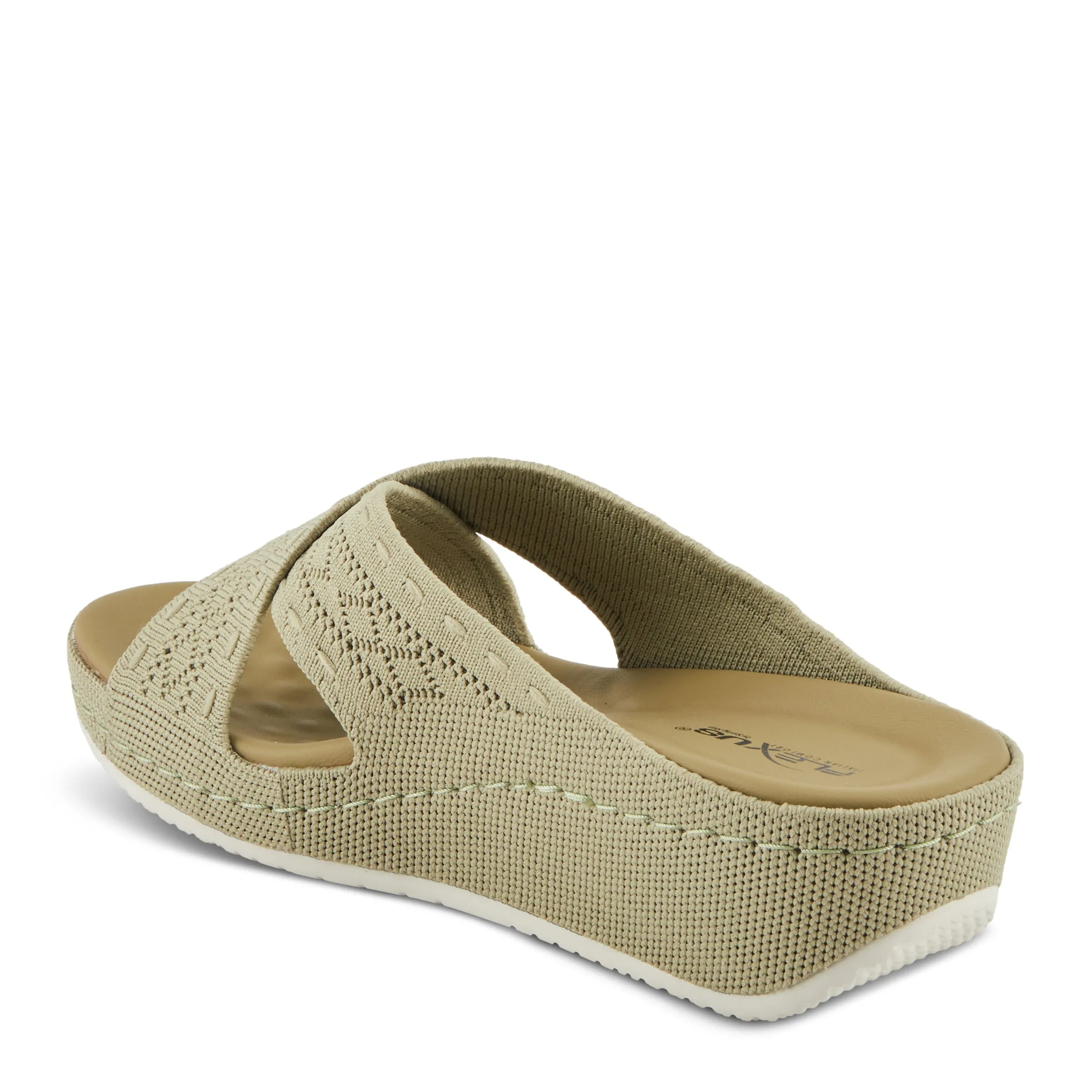 Spring Step Shoes  Flexus Meshana Sandals Women’s Textile Wedge 1 1/4" Height