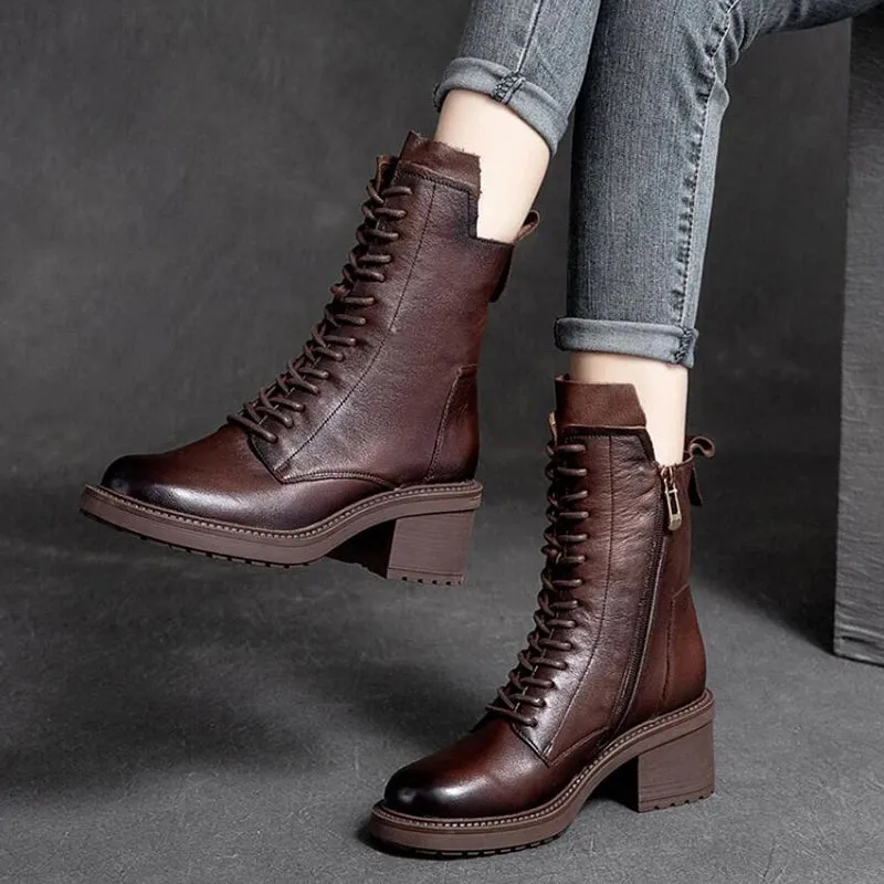 Women's Boots Genuine Cow Leather - Aurora